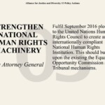 AJD Policy Action 3 - Strengthen National Human Rights Machinery